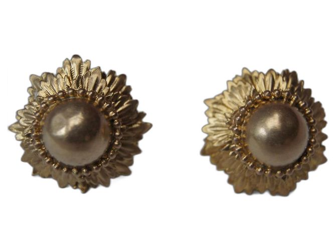 Autre Marque Goldene Ohrringe 3 cm Durchmesser