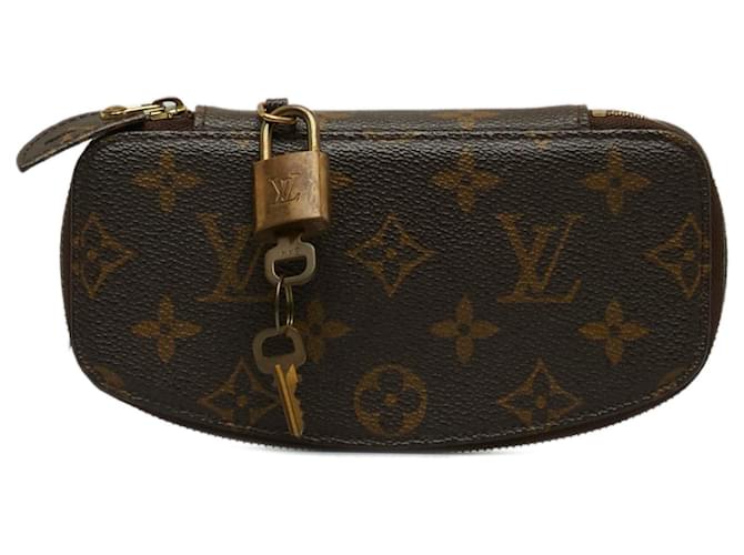 Étui à bijoux Louis Vuitton marron monogramme Monte Carlo PM Toile  ref.1138089