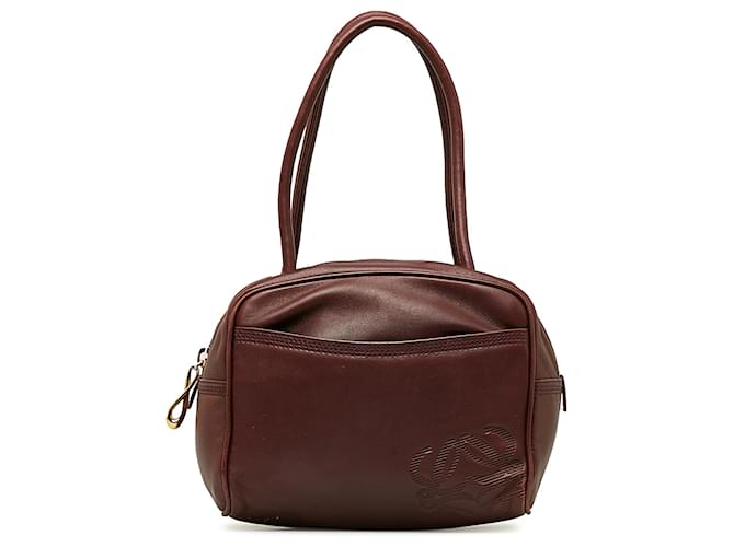 Loewe Red Anagram Handbag Leather Pony-style calfskin  ref.1138148