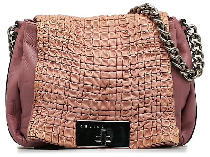 Céline Celine Pink Leather Shoulder Bag Pony-style calfskin  ref.1138165
