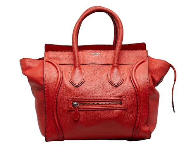 Céline Luggage Orange Leather  ref.1138203