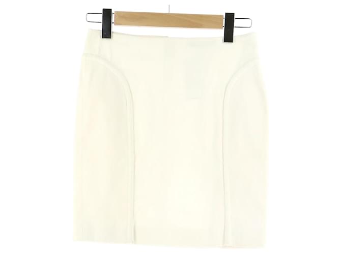 Paco Rabanne Skirt suit Cream Cotton  ref.1138259