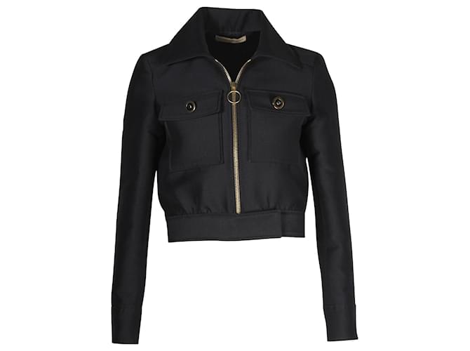 Balenciaga Cropped Jacket in Black Wool  ref.1138267
