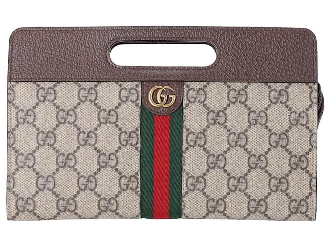 Gucci Ophidia GG Supreme Belt Bag in Brown Canvas Cloth  ref.1138289