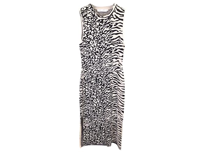 Proenza Schouler White Label Wo Midi Jacquard Dress in Animal Print Viscose Python print Cellulose fibre  ref.1138308