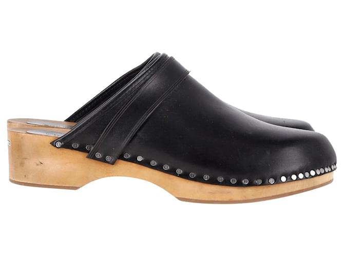 Isabel Marant Thalie Clogs in Black Leather  ref.1138325