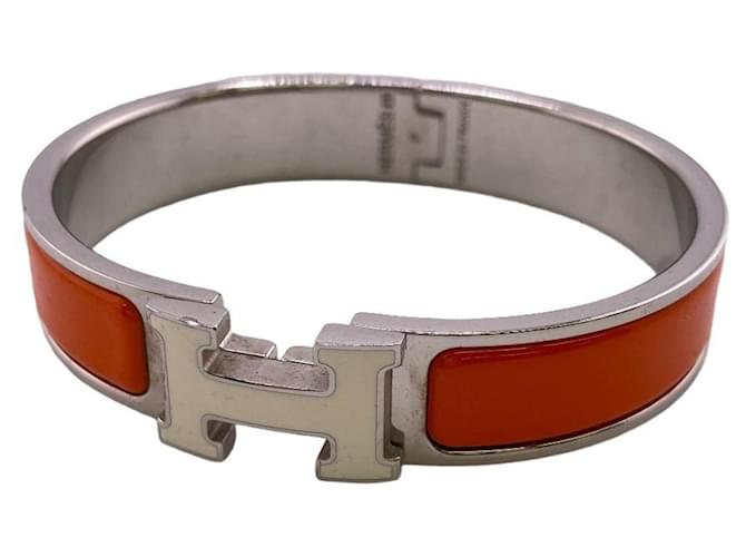 Hermès Clic H Métal Orange  ref.1138432