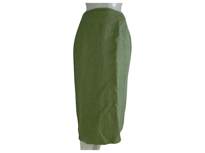 Jean Paul Gaultier Skirts Green Linen  ref.1138530
