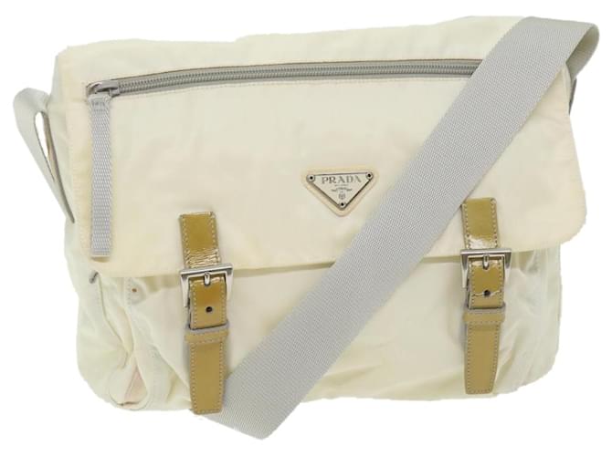 PRADA Shoulder Bag Nylon White Auth 59059  ref.1138555