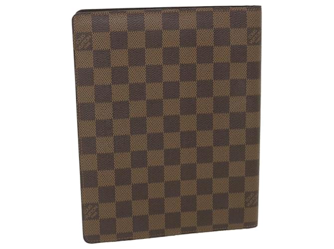 LOUIS VUITTON Damier Ebene Agenda Bureau Day Planner Cover R21065 LV Auth am5223  ref.1138647