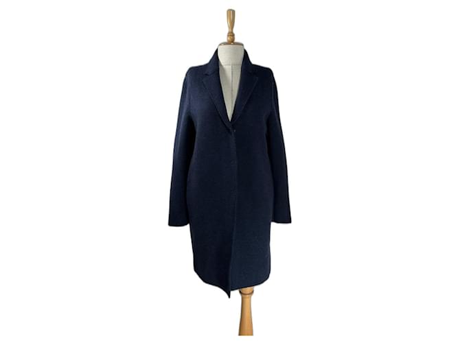 Harris Wharf London Coats, Outerwear Navy blue Wool  ref.1141704