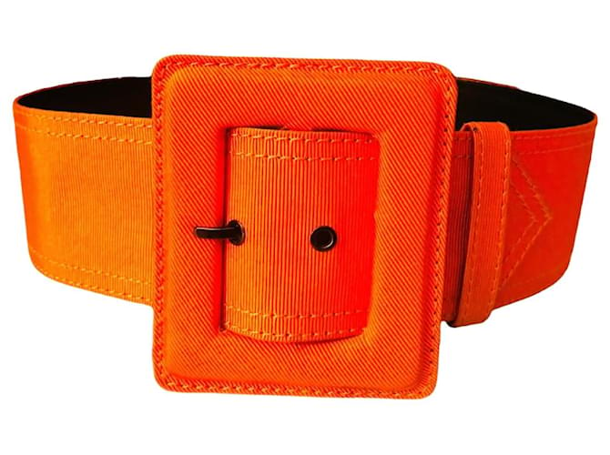 YVES SAINT LAURENT  Belts T.cm 75 cotton Orange  ref.1141719