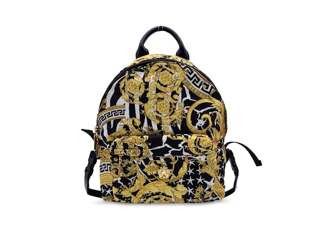 Versace Petit sac à bandoulière en nylon baroque Medusa Toile Multicolore  ref.1141815