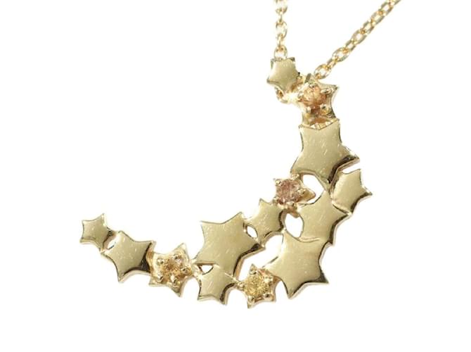 & Other Stories 18K Sapphire Star Motif Necklace Golden Metal  ref.1141826