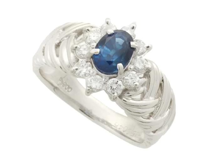 & Other Stories Platinum Sapphire Ring in Great Condition Silvery Metal  ref.1141832