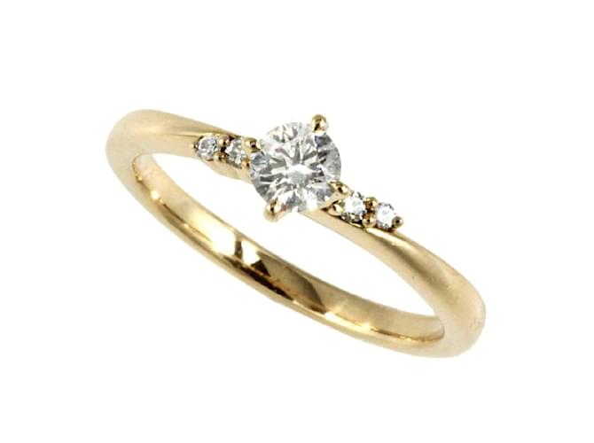 & Other Stories 18K Diamond Ring Golden Metal  ref.1141833