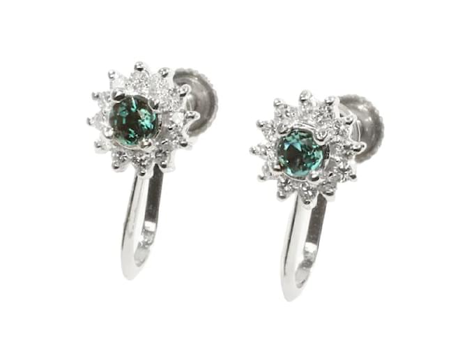 & Other Stories Boucles d'oreilles platine alexandrite Métal Argenté  ref.1141838