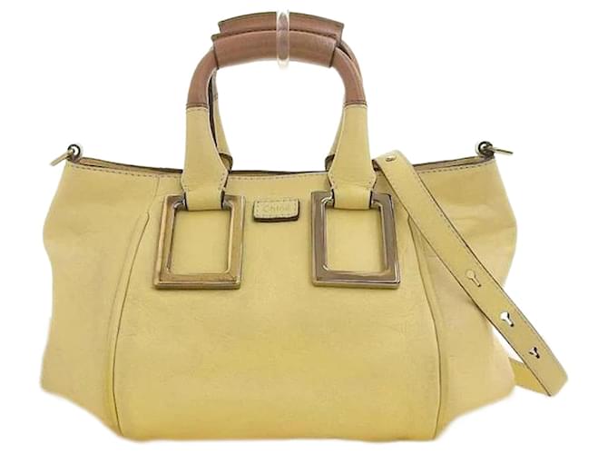 Chloé Ethel Handbag Yellow Leather  ref.1141841