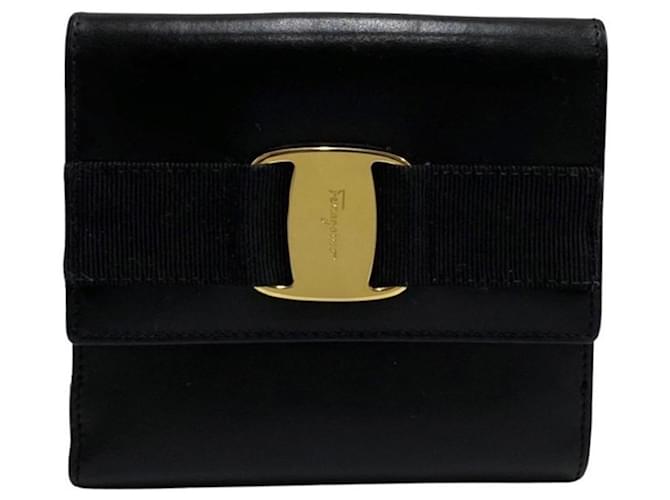 Salvatore Ferragamo Vara Black Leather  ref.1141933