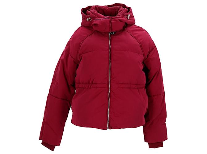 Tommy Hilfiger Womens Hooded Puffer Jacket Red Cotton  ref.1142067