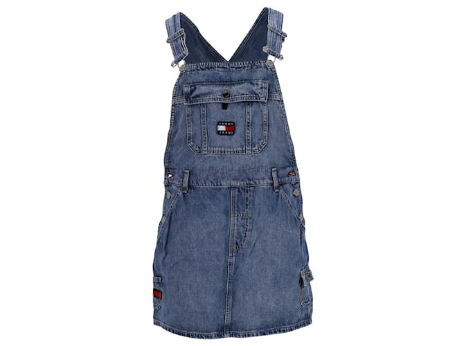 Tommy Hilfiger Vintage-Latzhosenkleid für Damen aus blauer Baumwolle  ref.1142103