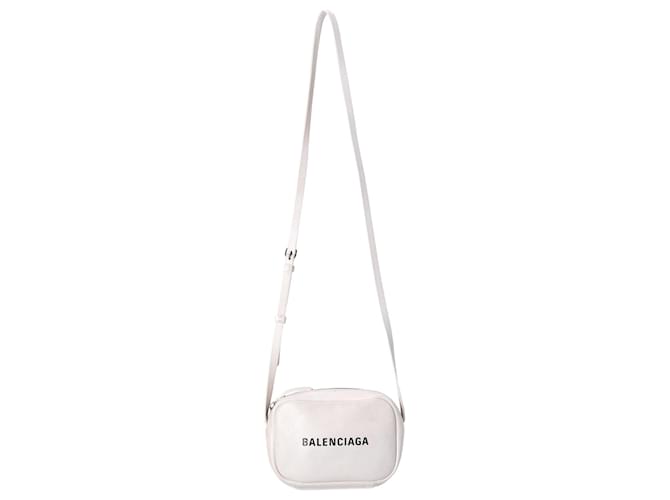 Balenciaga XS Everyday Camera Bag in White Leather  ref.1142131