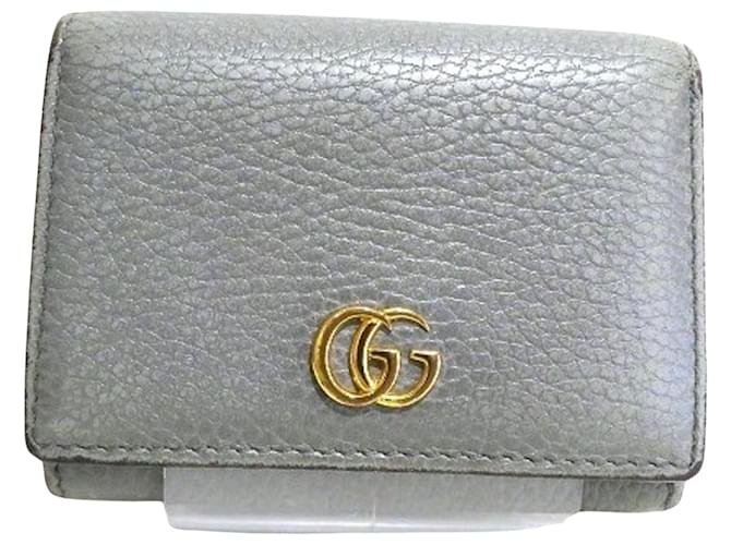 Gucci GG Marmont Cuir Gris  ref.1142183
