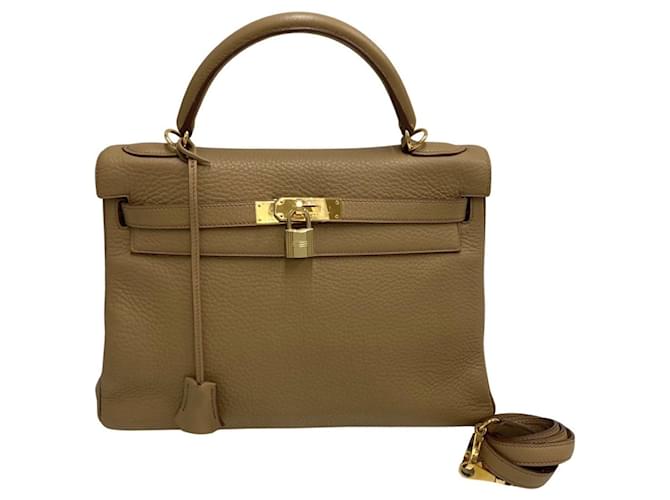 Hermès Hermes Kelly 32 Marrom Couro  ref.1142207