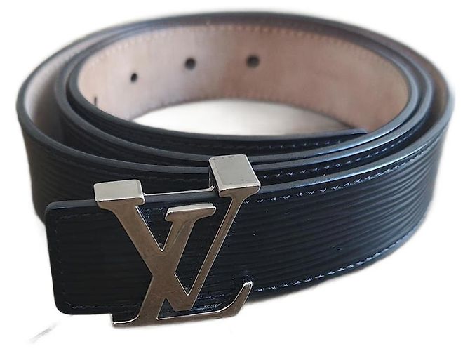 Cintura Louis Vuitton in pelle nera Nero