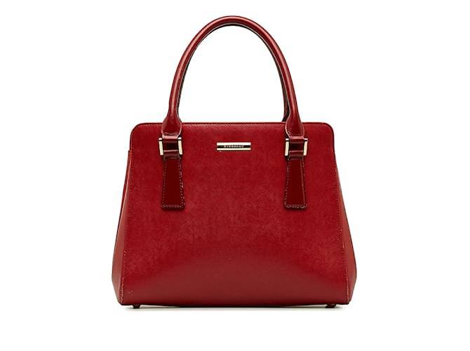 Burberry Leather Handbag Red Pony-style calfskin  ref.1142397