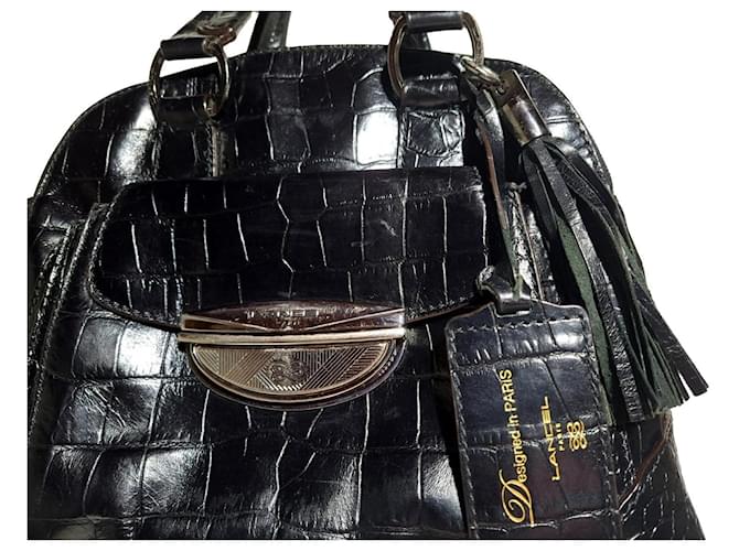Adjani Lancel Guess handbag Black Leather  ref.1142412