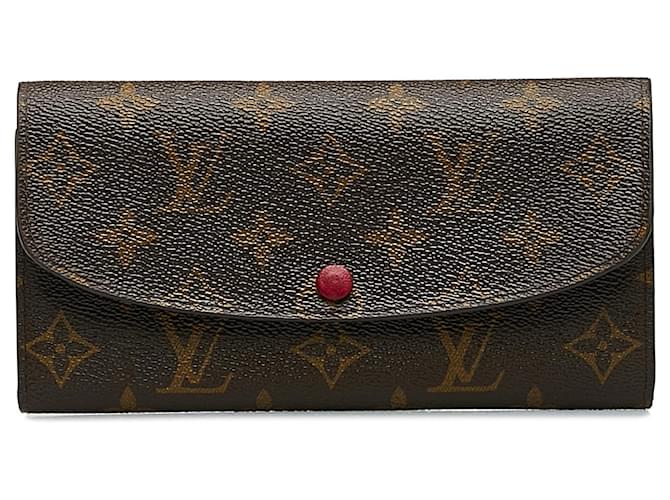 Portafoglio Emilie con monogramma marrone Louis Vuitton Tela  ref.1142476
