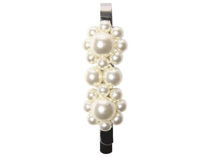 Pinces à Cheveux Mini Fleur - Simone Rocha - Perle - Blanc
