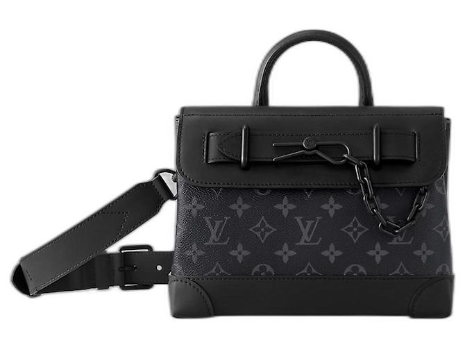 Louis Vuitton Steamer PM Monogramme Eclipse Sac Messager Gris