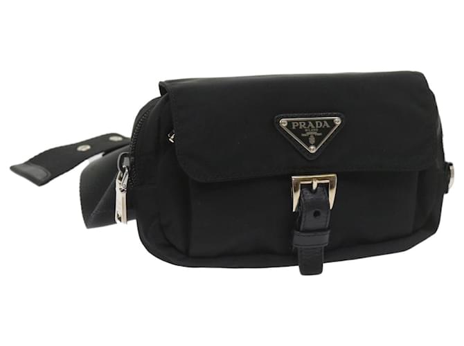 PRADA Waist bag Nylon Black Auth fm2924  ref.1142612