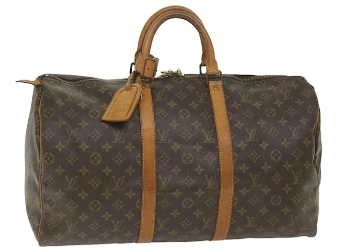 Louis Vuitton Monogram Keepall 50 Boston Bag M41426 LV Auth 58560 Cloth  ref.1142628