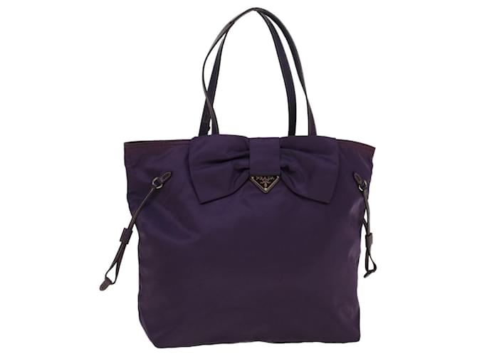 Tote PRADA Sac cabas Nylon Violet Auth 59220  ref.1142638