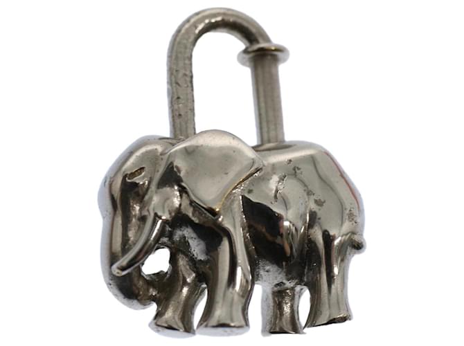 Hermès HERMES Elephant Cadena Charm Silver Auth bs9726 Prata Metal  ref.1142663
