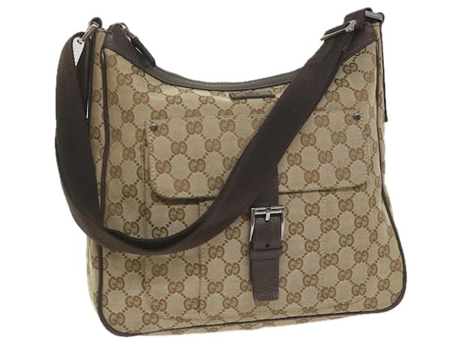 GUCCI Sac à bandoulière en toile GG Beige 114272 Auth ki3726  ref.1142671