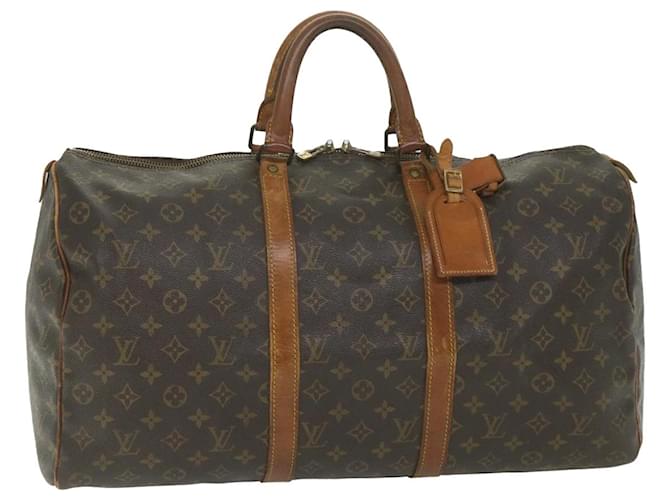 Louis Vuitton Monogram Keepall 50 Boston Bag M41426 LV Auth 59190 Cloth  ref.1142691