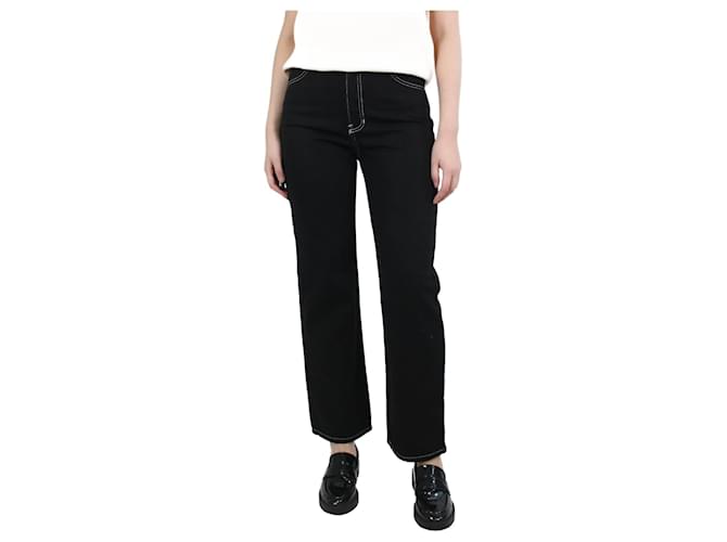 Reformation Schwarze Cowboy-Jeans mit hohem Bund und geradem Bein – Größe UK 8 Baumwolle  ref.1142994