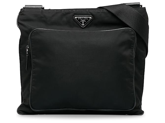 Prada Black Tessuto Crossbody Bag Nylon Cloth  ref.1143052