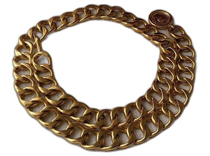 Chanel Cintura vintage con catena hardware dorata D'oro Metallo  ref.1143085