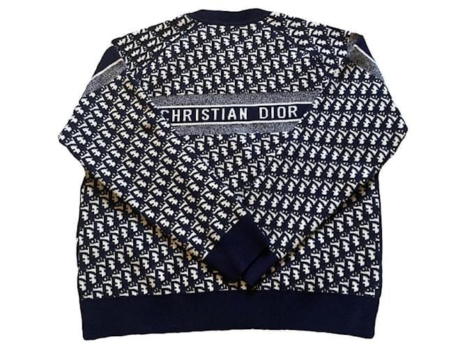 Christian Dior Malhas Azul Casimira  ref.1143104
