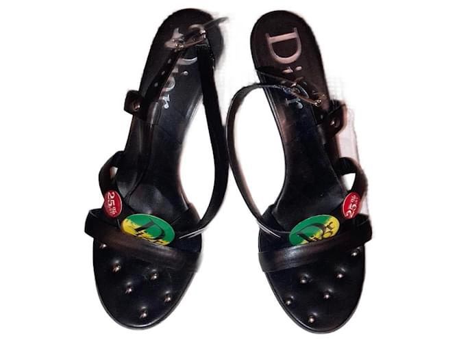 Dior sandali Nero Pelle  ref.1143107