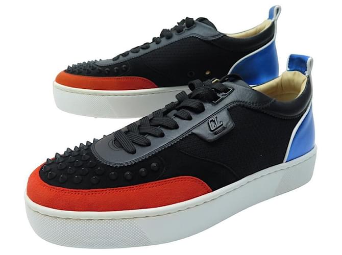 NEW CHRISTIAN LOUBOUTIN SHOES HAPPYRUI SPIKES SNEAKERS 42 NEW SNEAKERS Multiple colors Leather  ref.1143127
