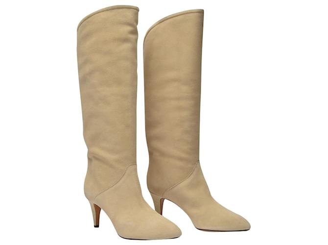 Isabel Marant Laylis Boots in Beige Suede Leather  ref.1143251