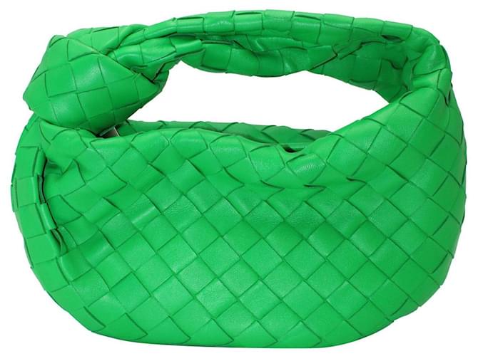 Bolsa de ombro Bottega Veneta Mini Jodie em couro verde 'Periquito'  ref.1143258