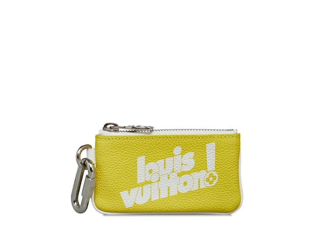 Louis Vuitton Leather Everday LV Key Pouch M80845 Yellow Pony-style calfskin  ref.1143281