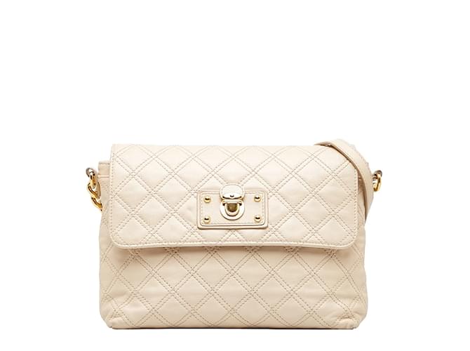 Marc Jacobs Quilted Leather Chain Shoulder Bag Brown Pony-style calfskin  ref.1143290